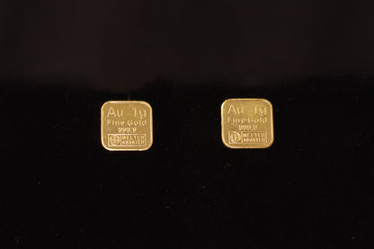 1 Gram Pure Gold Bullion Earrings