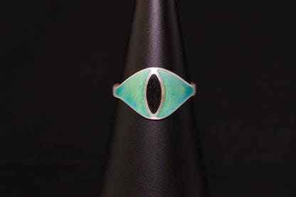 Opaline Enamel Cat Eye Ring