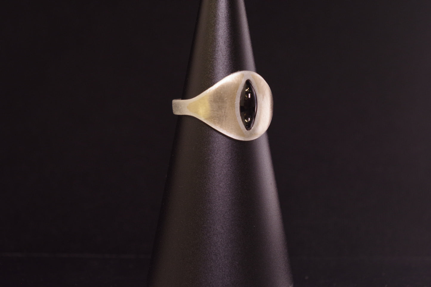 Gold Cat Eye Ring with Rounded Pupil